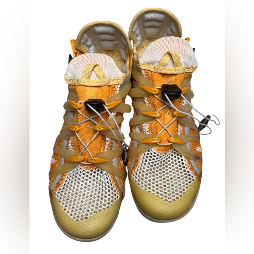 Salomon Orange Yellow Mesh Quick-Lace Athletic Shoes